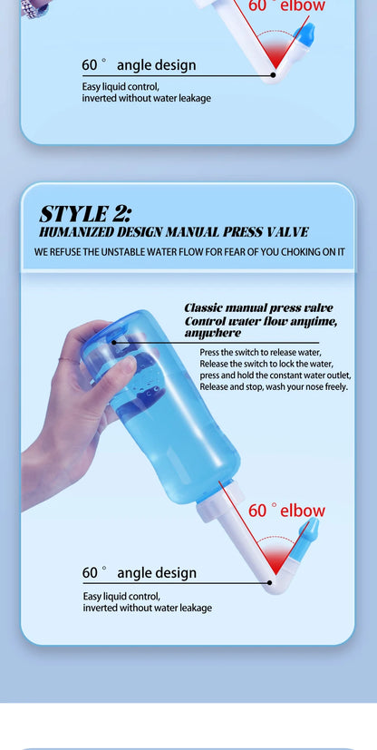 Nose Wash Cleaner Nasal Irrigator Rinse Bottle Nose Protector Avoid Allergic Rhinitis Adults Children Neti Pot 300ML 500ML