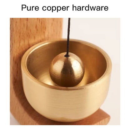 Dopamine Wind-bell Magnetic Inhalation Home Wind-bell Beech Car Into The Door To Remind The Bell Copper Bell Walnut Copper Ornam