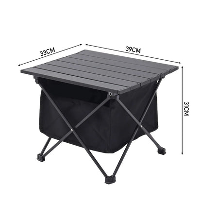 【Breeins】Portable Camping Folding Egg Roll Table with Storage Bag Outdoor Picnic Barbecue Stall Table