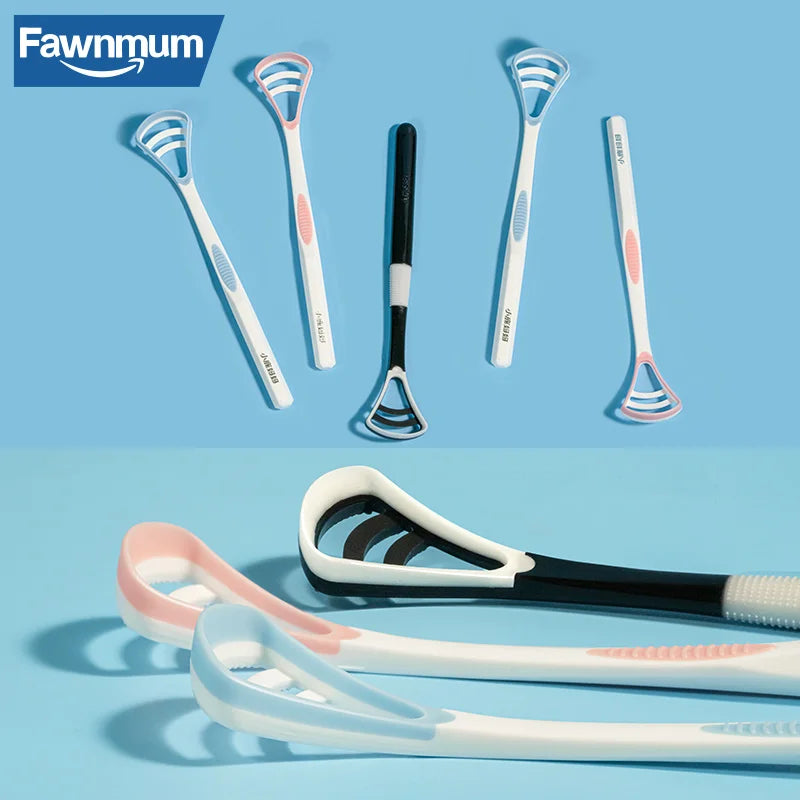 Fawnmum Silicone Tongue Scraper 1Pcs Macaron Color Tonger Brush Cleaning Tools Toothbrush Oral Care Fresh Breath Safe Clean