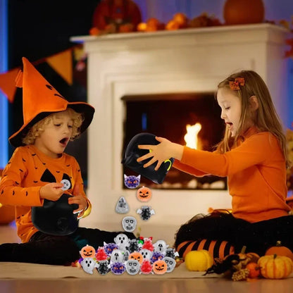 5/10/20Pcs Halloween Squeeze Ball Pumpkin Ghost Fidget Toy Kids Halloween Birthday Party Favors Trick or Treat Goodie Bag Filler