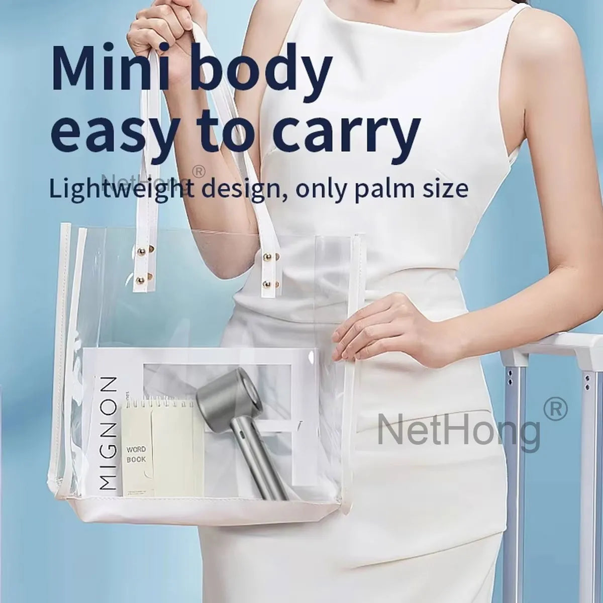 Mini Portable High Speed Fan USB Rechargeable 1800mAh Wireless Handheld Outdoor~