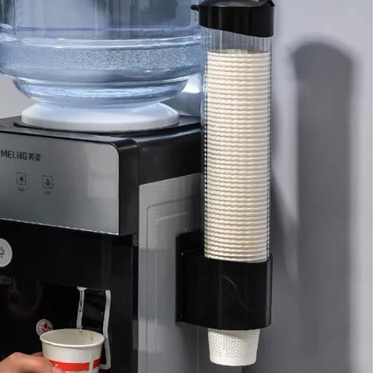 Disposable Paper Cup Dispenser Wall-mounted Plastic Water Dispenser Cup Holder Cup Container Paper Frame Home Organizer