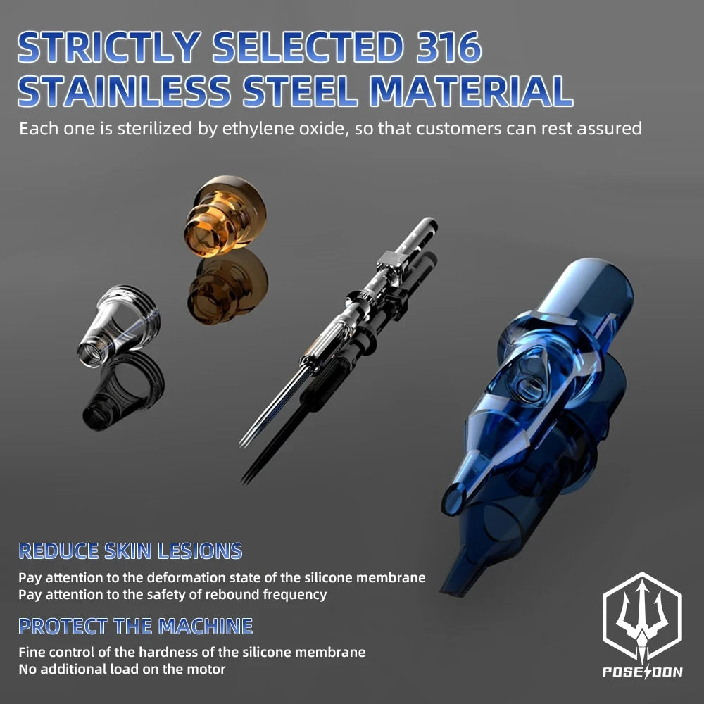 Tattoo Kit POSEIDON Red High Power Tattoo Pen Kit For Permanent Makeup Tattoo Machine Kit Cool Tattoo Power Supply Tattoo Gun Ki