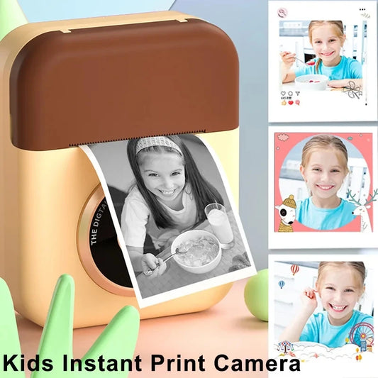 Children Camera Instant Print CP08 Dual Lens Kids Photo Printing Camera HD Video Recording with Thermal Paper Educational Toys