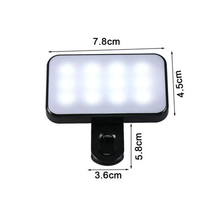 Portable LED Selfie Light For Phone Laptop Clip Flash Fill Video Photo Ringlight Photography Lamp Rechargeable Selfie Lights