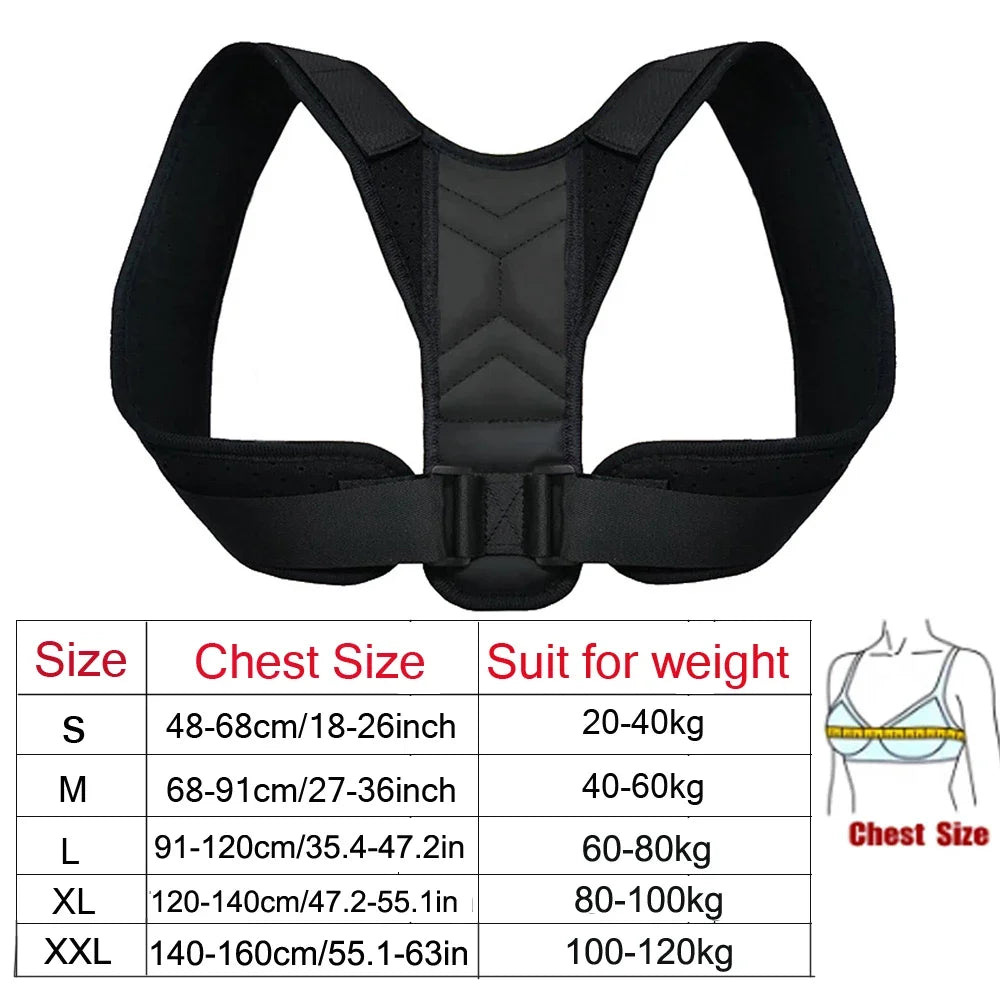 Adjustable Posture Corrector Preventing Humpback Protection Spine Pain Relief Correction Belt Women Men Back Shoulder Support