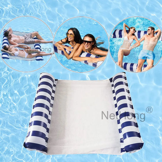 New Water Hammock Recliner Inflatable Floating Swimming Mattress Sea Swim Ring Swimming Pool Party Toy Recliner Swimming