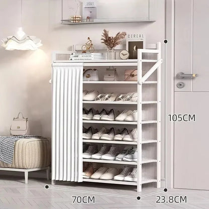 Folding Shoe Racks Multi-storey Simplicity Storage Shelves No Installation Required Strong Load-bearing Capacity Shoe Cabinet