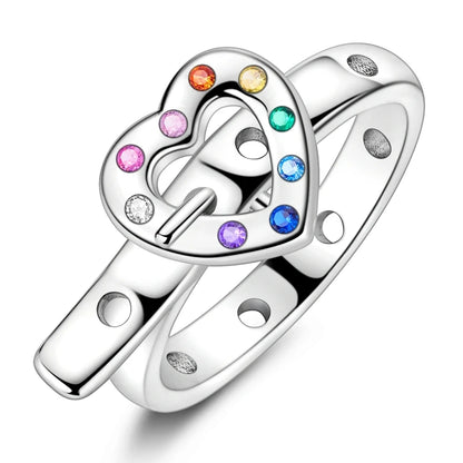 925 Sterling Silver Sparkling Zircon Ring - Classic Stackable Wedding Band for Women