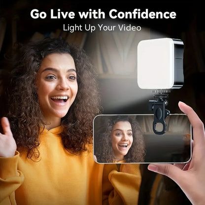 Mini Fill Light Rechargeable Mobile Phone Computer Camera Selfie LightPhotography 180 Degree Rotation Clip-on LED Light