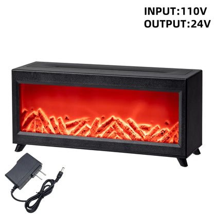 New Simulation Fireplace Flame air Humidifier Remote Control Colorful Night Light Desktop Home  Essential Oil Aroma Diffuser