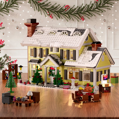 Christmas Vacation House Building Blocks Set Christmas Holiday Snow Village Toys Decor Gift for Adults and Boys Girls (1156 pcs)