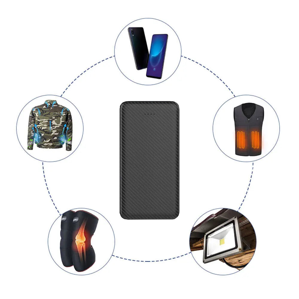 20000Mah Power Bank Pack Fast Charger 2 USB External Battery For Mobile Phone UK