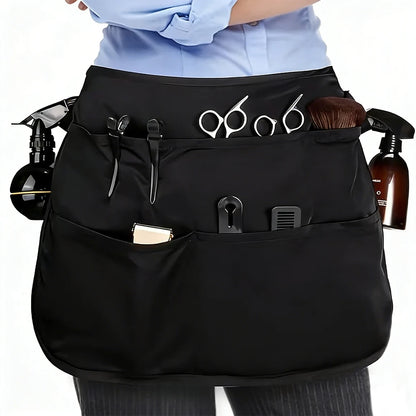 64*44cm Hair Stylist Half Apron with Adjustable 5 Pockets Belt Waterproof Professional Barbers Hairdresser Tools Storage Apron