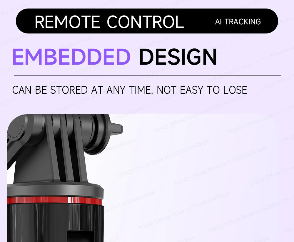 C22 AI Face Tracking Handheld Gimbal Stabiliser 360° Rotation Shoot Selfie Stick Tripod for Mobile Phone, 1/4'' Screw for Camera