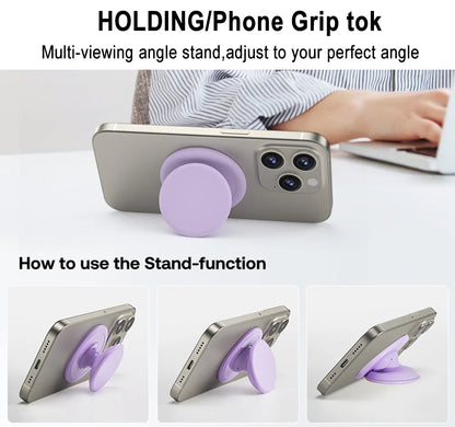 Grippopso Universal Magnetic Phone Socket Phone Holder Stand Silicone Grip Tok Mobile Phone Accessories Soporte for iPhone