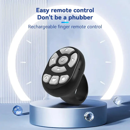 Multi-function Bluetooth Ring Remote Control Portable Fingertip Selfie Video Controller Automatic Page Turner Browsing For Phone