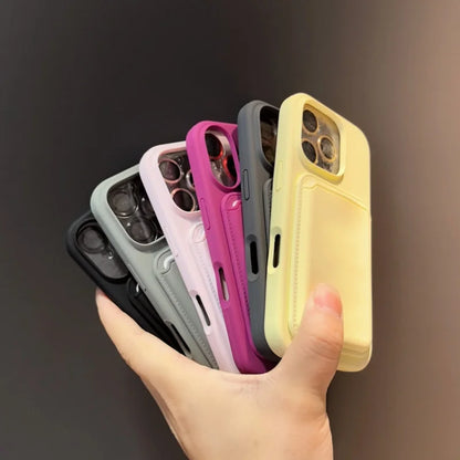 Luxury Magnetic Liquid Silicone Phone Case for IPhone 16 17 15 14 13 12 11 Pro Max with Magsafe Card Bag Wallet Shockproof Cover