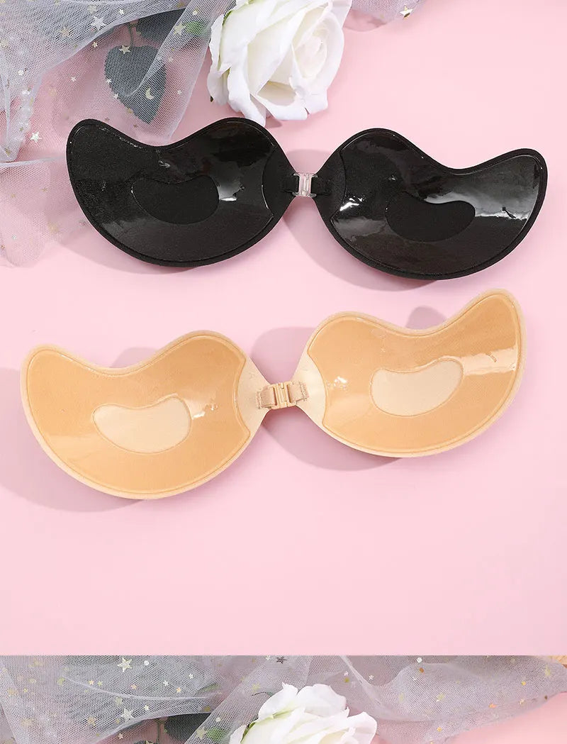 FINETOO Invisible Silicone Bra - Strapless Adhesive Push Up Bra for Women