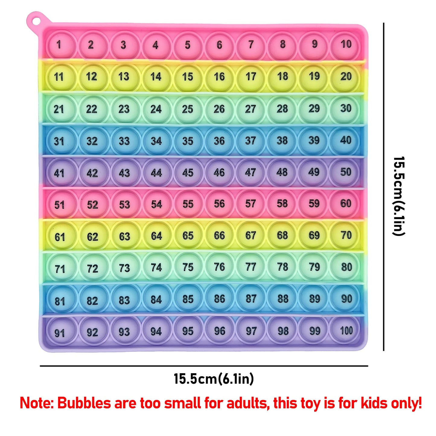Interactive Math Learning Toy ，Silicone Number Counting Board 1-100, Sensory Fidget Game for Kids，Educational Classroom