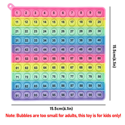 Interactive Math Learning Toy ，Silicone Number Counting Board 1-100, Sensory Fidget Game for Kids，Educational Classroom