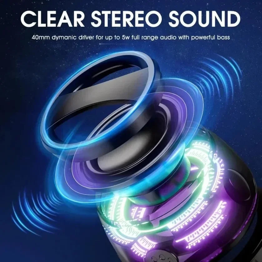 XIKCU G200 Portable Bluetooth Speaker HECATE RGB Lighting Magnetic Speaker BT5.3 Mini Sound Box 7 Hours Playback Phone Holder