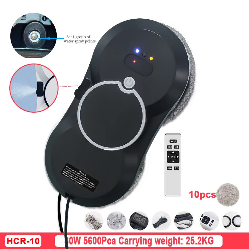 Water spray window cleaning robot intelligent high-rise double-sided brushless motor glass cleaner spray type