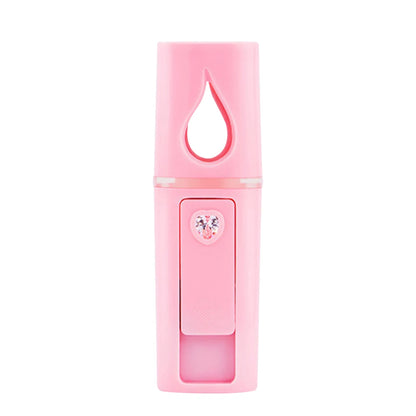 L2 Mini Nano Facial Mister with Top Mirror Portable USB Rechargeable Handy Cool Mist Sprayer Steamer Face Humidifier Atomizer