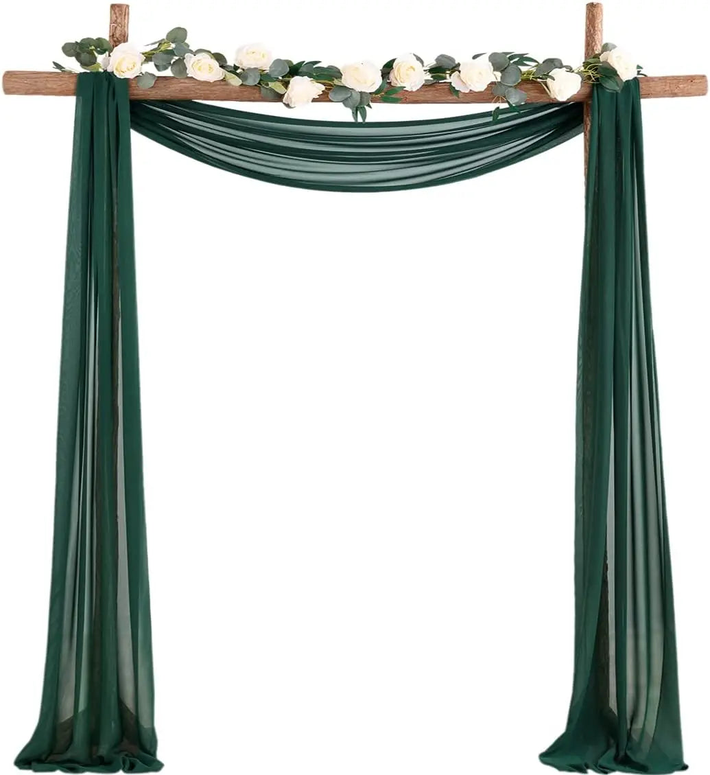 70X500cm Rust Chiffon Wedding Arch Draping Fabric Terracotta Solid Drapery Ceremony Reception Backdrop Curtain Party Swag Decor