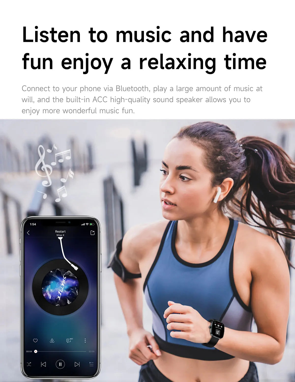 New Smart Watch Android IOS Phone 1.44 Inch Color Screen Bluetooth Call Blood Oxygen/Pressure Monitoring Smart Watch Women Men