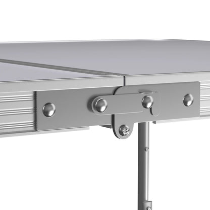 Portable Camping Table Aluminum Lightweight Folding Table 2 Height Adjustable Garden Table Picnic BBQ Table for Camping, Party &