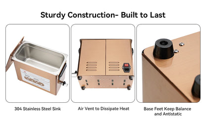 6.5L Ultrasonic Cleaner, 40kHz Ultrasonic Bath, Cleaning Machine For Jewellery Dental Motorbike Carburetor Auto Parts etc