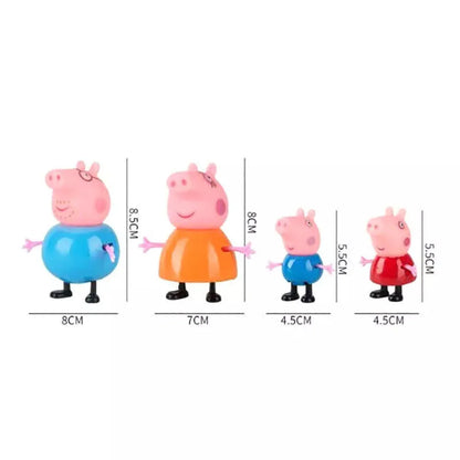 25Pcs Pepa Pig Toy Action Figure George Family Toys Mom and Dad Anime Party Toys Children's Holiday Gift