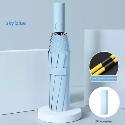 Fully Automatic Folding Umbrella 24 Bone Double Bone SPF 50 UV Protection Rain Resistance Strong Wind Resitance Umbrella