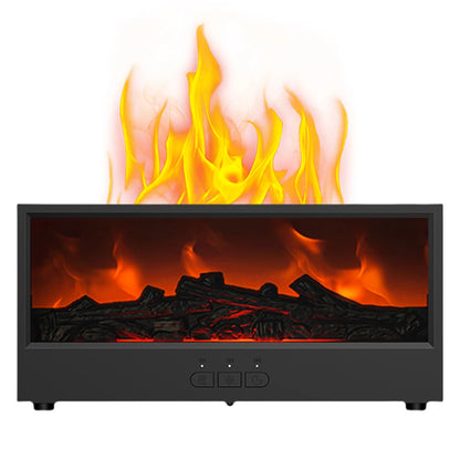 Fireplace Air Humidifier Dynamic Flame Essential Oil Diffuser 150ml Aromatherapy Diffuser with Timer Cool Mist Humidifier