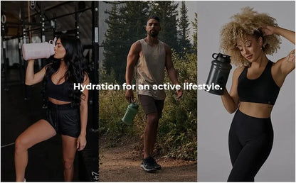 HydroJug Thermobecher 32 oz/40 oz mit Strohhalmdeckel, Edelstahl, vakuumisoliert, doppelwandig, für unterwegs