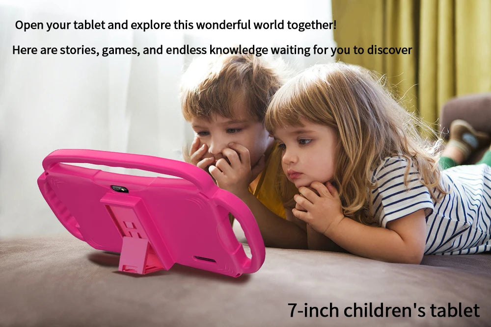 2024 New 5G WIFI Children's Tablet 4GB RAM 64GB ROM Portable Mini Tablet Quad Core Dual Camera 4000mAh Android 13