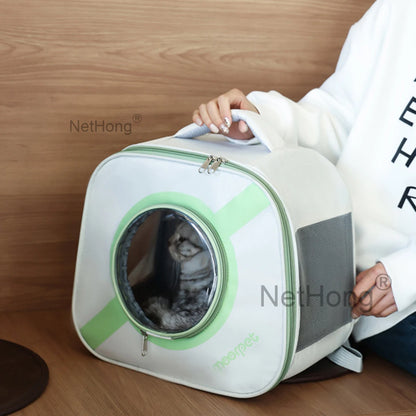 Portable Pet Carrier Backpack For Birds Rabbits & Small AnimalsDurable Nylon With Secure Zip Closure Bag Pack Harness For Pets