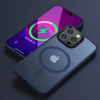 Translucent Frosted Matte Magnetic Phone Case For iPhone 17 16 15 14 Plus 13 12 Pro Max Case For Magsafe Wireless Charging Cover