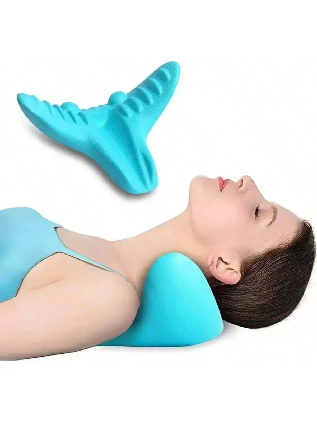 PC Pillow Cervical Traction, Cervical Muscle Relaxer Massager,Shoulder Neck Traction Correction for Relief Spine Alignment jing