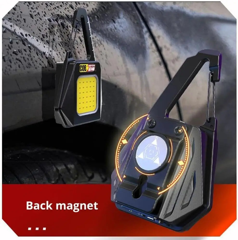 1-4pcs Mini COB Led Light USB Rechargeable Keychain Key Ring Camp 800Lum