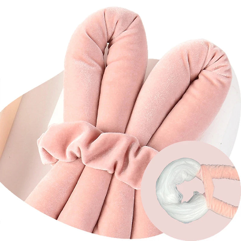 No Heat Hair Rollers Heatless Curling Rod Headband Soft Hair Curler Satin Curlers Curls Sleeping Bonnet Night Cap Styling Tools