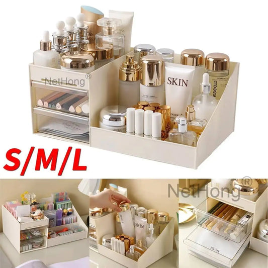 Makeup Cosmetic Organiser Dressing Table Make-Up Holder Tidy Storage Box New