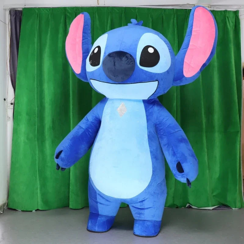 Giant Blue Stitch Inflatable Mascot Costume Disney Character Cosplay Costume Disney Advertising Fancy Dress Anime Adult Suits