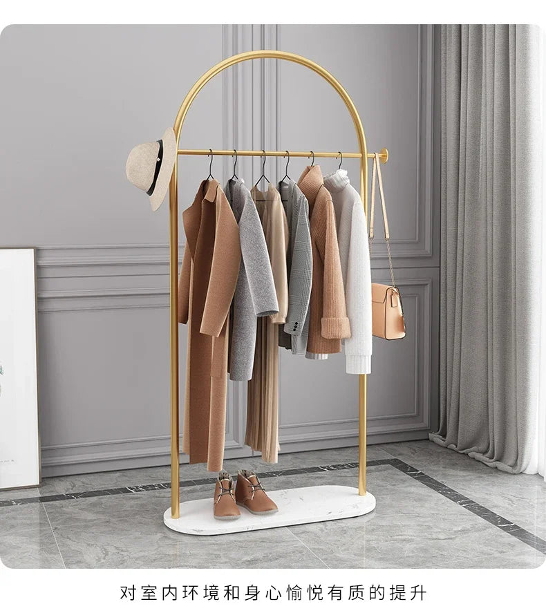 Hanger Floor Bedroom and Household Clothes Rack Simple Indoor Hanging Clothes Rack Multi-Functional Living Room Simple Coat Rack