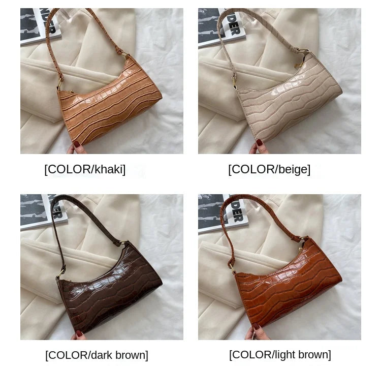 Fashion Exquisite Shopping Bag Retro Casual Women Totes Shoulder Bags Female Leather Solid Color Chain Handbag for Women 2023
