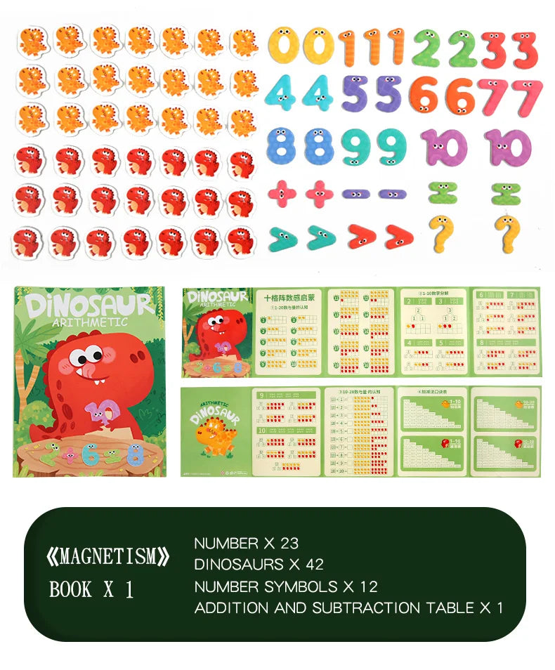 Kids Math Arithmetic Magnetic Stickers Digital Decomposition Arithmetic Montessori Games Baby Early Learning Education Toys