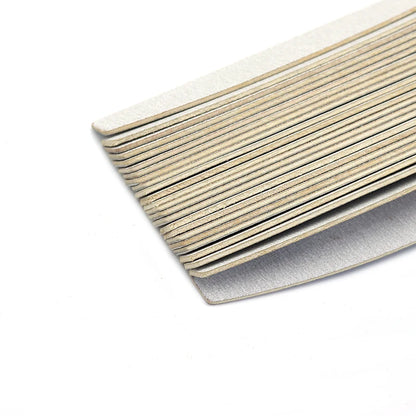 10pcs/Lot Wooden Nail Files Professional 100 180 240 Emery Board Manicure Buffer Grey Boat Double-sided Wooden Pedicure Buffers