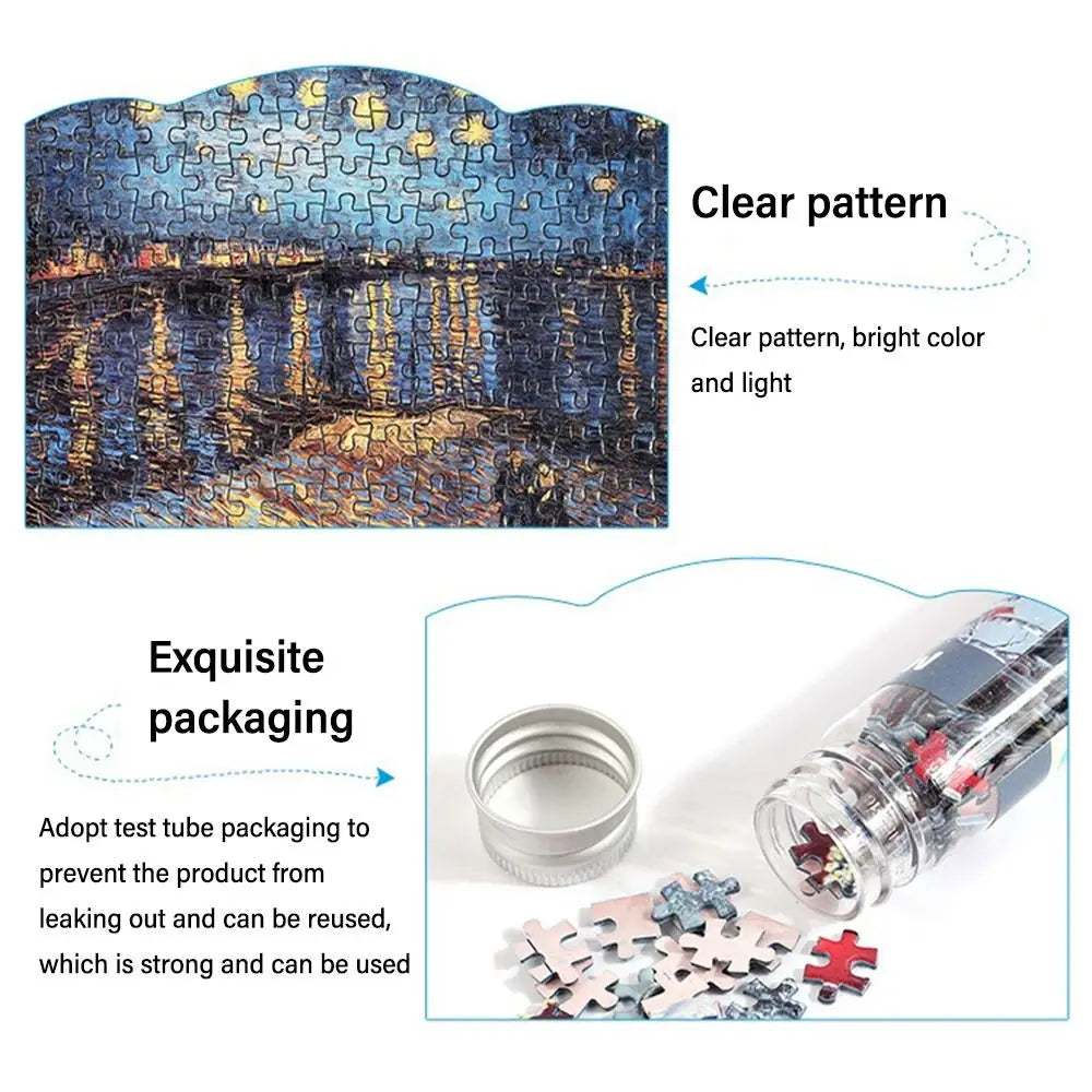 150PCS/Set Oil Painting Jigsaw Puzzles Mini Test Tube Oil Painting Jigsaw Gifts Family Educational Toys Adult Children